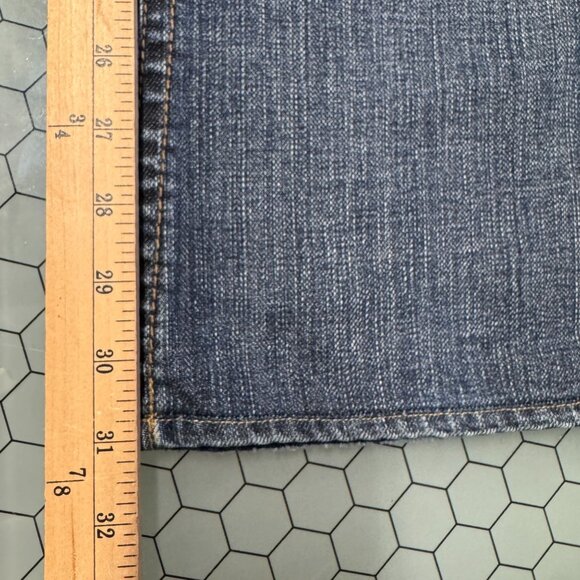 Silver Grayson Jeans Mens 32x31 Dark Blue Straight Leg Denim Distressed 32x31 - Picture 6 of 9
